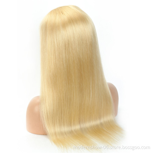 Blonde 613 Straight t lace frontal wig, wholesale 613 blonde wig 613 virgin human hair lace frontal wig human hair